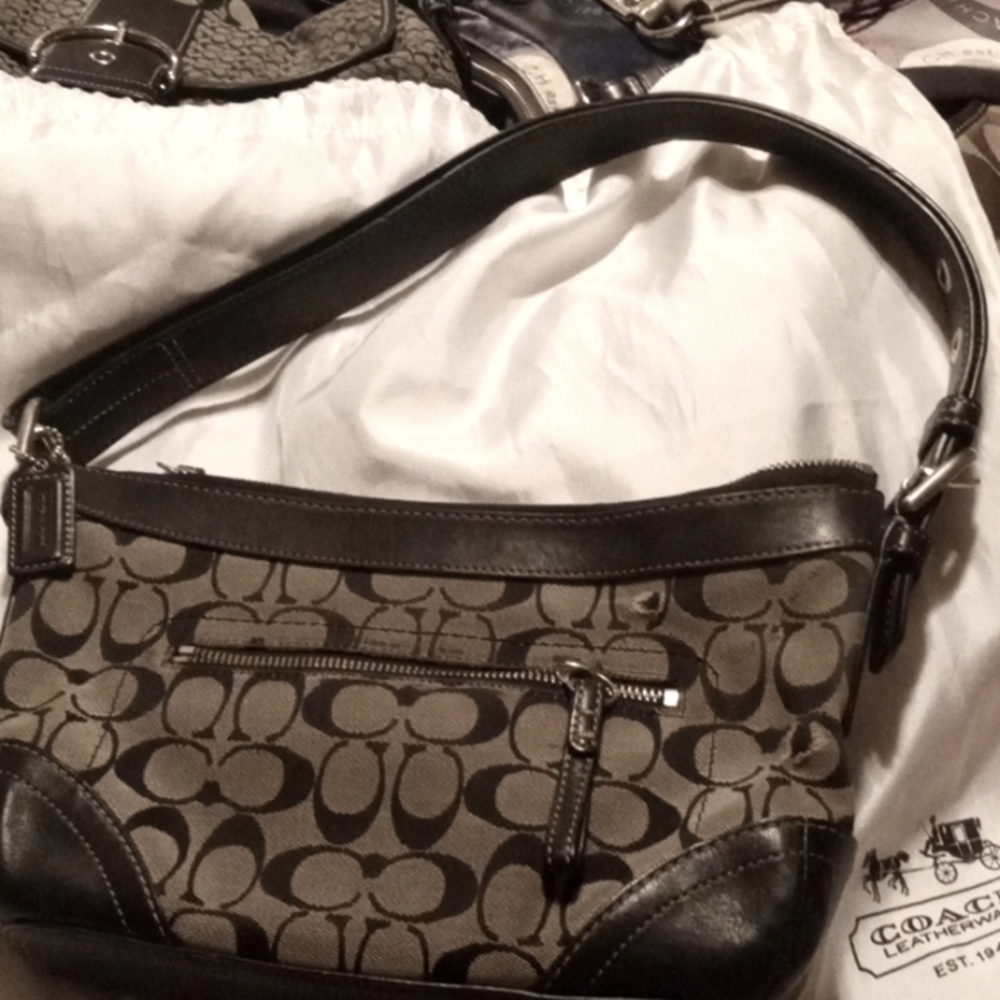 Coach signature hobo bag